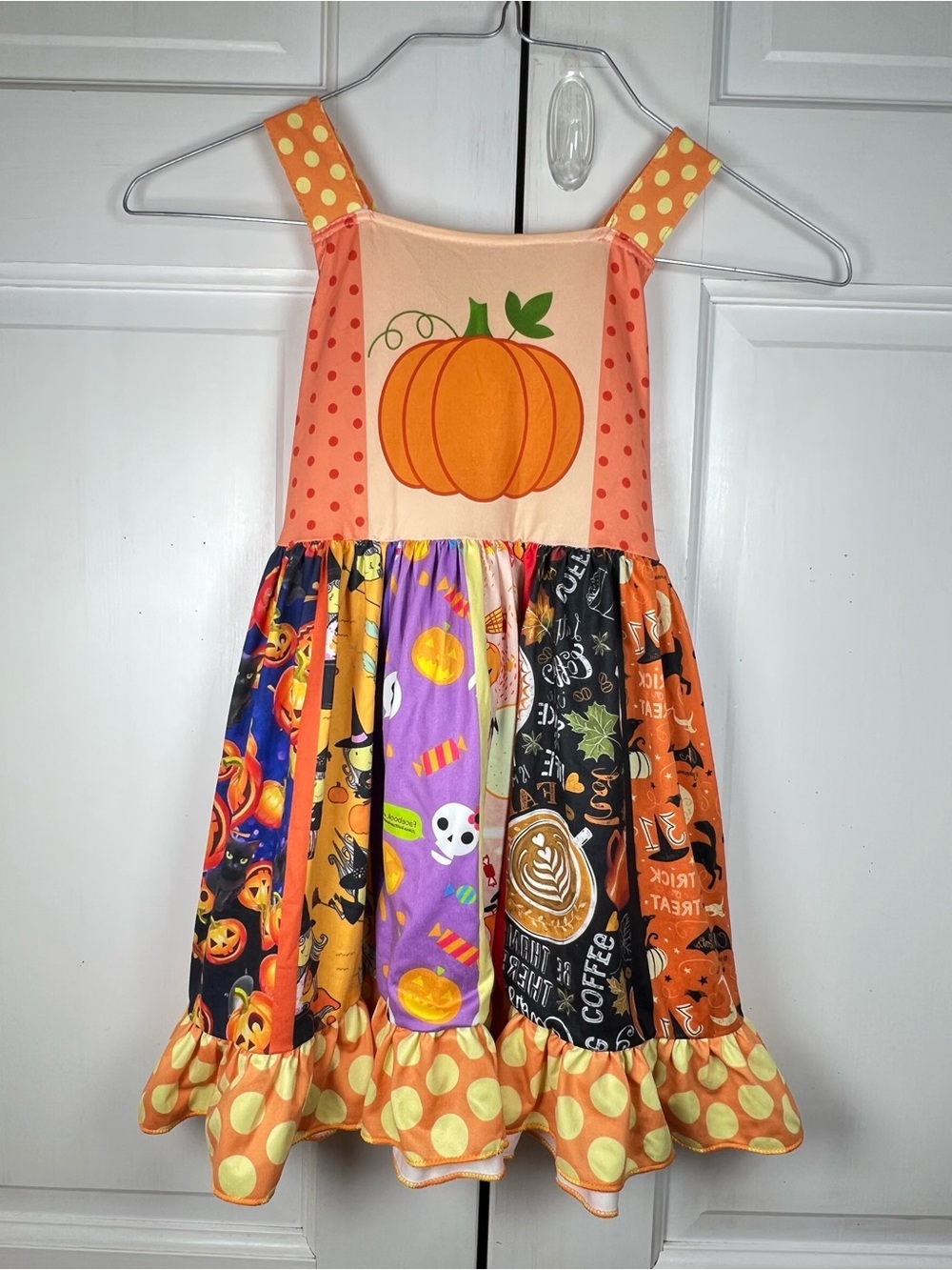 Girls' Orange Pumpkin Patch Halloween/fall Dress Sz 4T